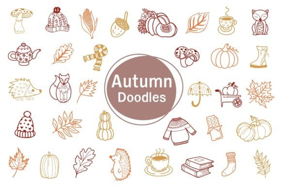 Autumn Doodles: A Playful Font for Fall Design Projects