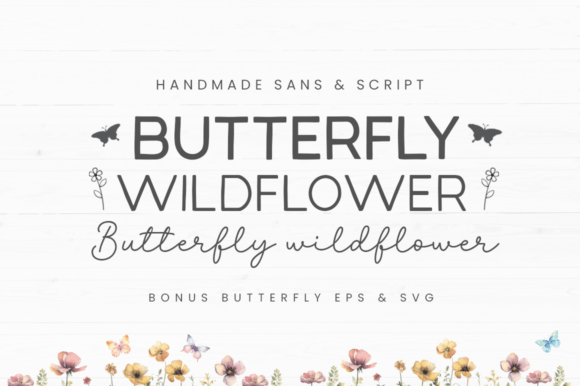 Butterfly Wildflower: A Font Trio for Elegant Design