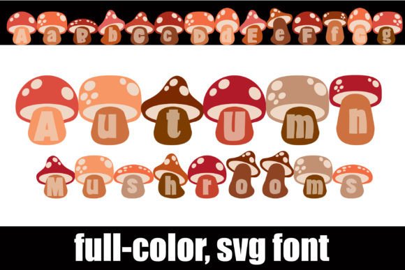 Embrace the Season: The Autumn Mushrooms Design Font