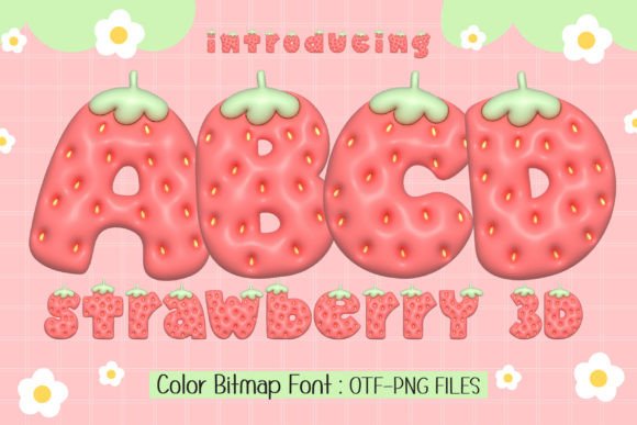 Strawberry 3D: A Playful Font for Vibrant Design